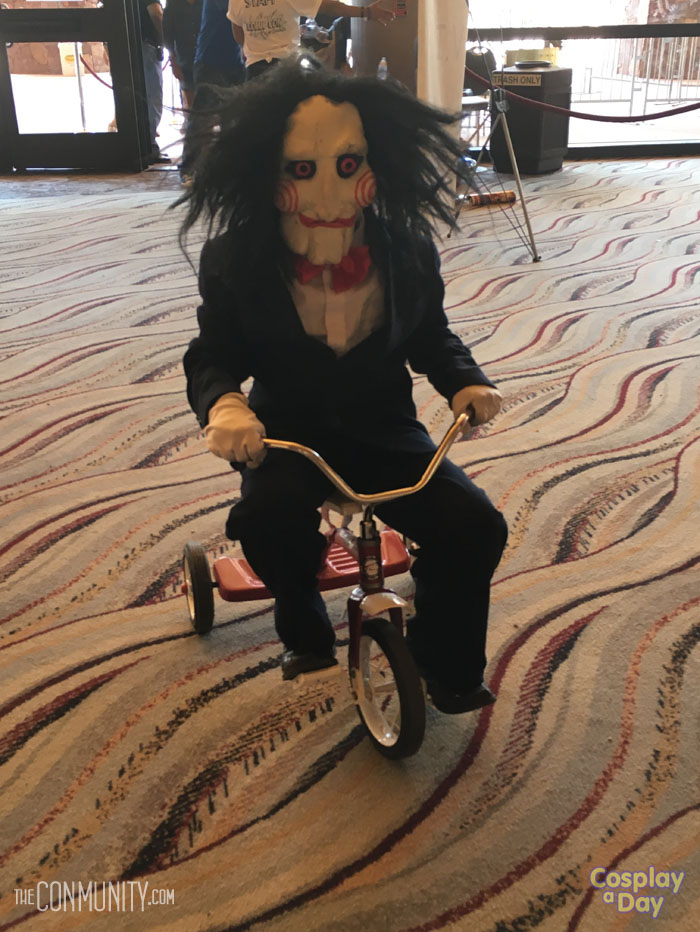 Billy on his tricycle from Saw at Comic-Con Palm Springs - Cosplay a Day