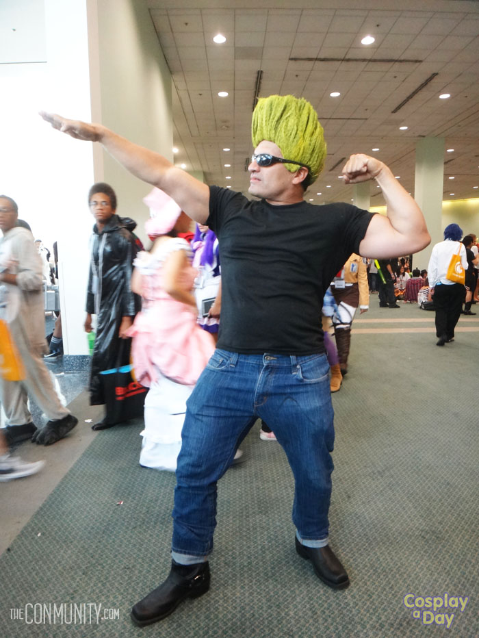 Johnny Bravo strikes a pose for the fans at Anime Expo - Cosplay a Day